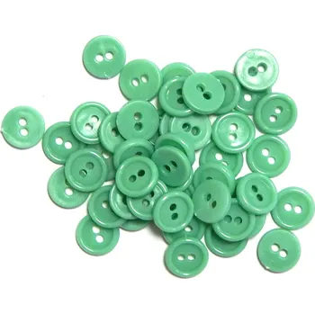 Knoflík GU124, Plastový knoflík, světle zelený, 12 mm / 1 kus