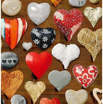 3D přání do obálky-srdce, 1ks