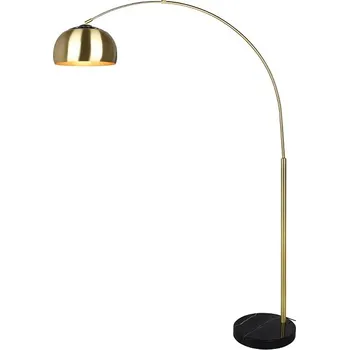 Stojací lampa Trio Lighting Stojanová lampa Argentina, mosaz - Výška stínidla na lampu 19 cm, Ø 33 cm; výška podstavce 5 cm, Ø 38 cm; délka kabelu 213 cm matný mosaz 1 x 60 W - Doprava zdarma
