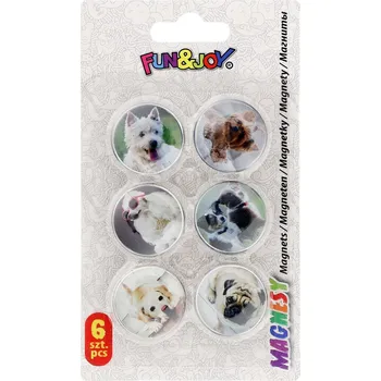 Dekorativní magnet Magnety, pejsci, 30 mm, 6 ks/bal.