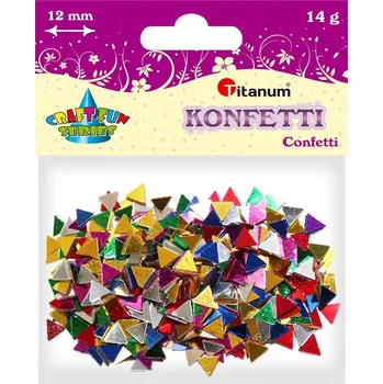 Konfeta Konfety, ve tvaru trojúhelníku, mix barev, 12mm, 14g/1bal