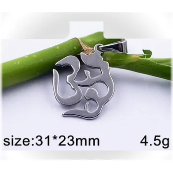 Přívěsek Om - 31x23mm - ocelový přívěsek