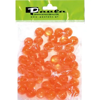 Dětské navlékací korálky Korálky plast., KOČIČÍ OKO, oranžová-12 mm/bal.