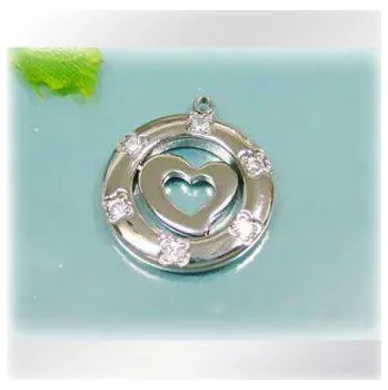 Přívěsek Srdíčko v kroužku - ocelový přívěsek