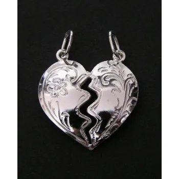 Přívěsek Rozlomitelné srdce - stříbrný přívěsek