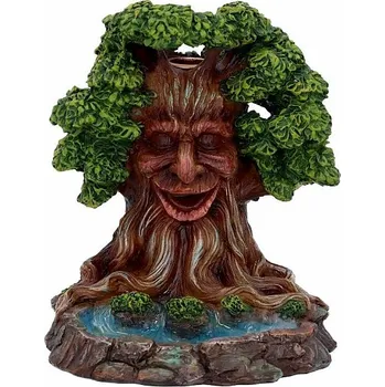 Stojánek pro vonné kužely s tekoucím kouřem Dub s jezírkem cca 15,5 cm, 740 g