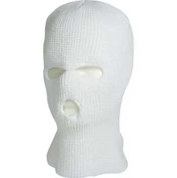 Kukla Kukla BÍLÁ 3 otvory (Pletená army a maskáčová kukla na hlavu nebo pod helmu. Kukla má 3 otvory ( 2x pro oči, 1x pro ústa ). Anatomický tvar kukly umožňuje dlouhodobé nošení. Je dlouhá tak, že pokrývá jak celý obličej a tak i podstatnou část krku.)