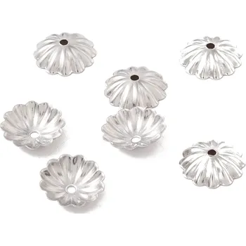 Dětské navlékací korálky Kaplík - na korálky, nerez. ocel, stříbrný, 10 x 2.5 mm, 1ks