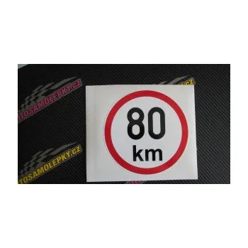 samolepka Maximální rychlost 80km - nejvyšší konstrukční rychlost (17 - šedá) SAMOLEPKA NA AUTO, NÁLEPKA, FÓLIE, POLEP, TUNING, VLASTNÍ TEXT, TISK, AUTOSAMOLEPKY.cz, POLEPY, OBRÁZEK, LOGO, 3D STICKERS
