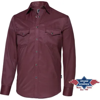 Pánská košile Stars & Stripes Pánská košile "CORBIN" Barva: Vínová, Velikost: XL