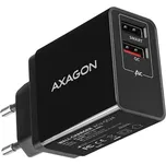 AXAGON ACU-QS24 - Quick Charge nabíječka do sítě, 2x USB-A port QC3.0/AFC/FCP/SMART + 5V/1.2A, 24W, černá
