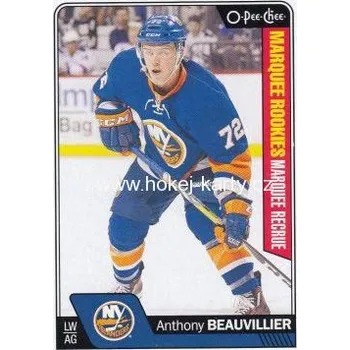 Sběratelská karetní hra insert RC karta ANTHONY BEAUVILLIER 16-17 OPC Update Marquee Rookies číslo 705