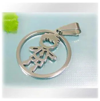 Přívěsek Chlapec v kruhu - ocelový přívěsek