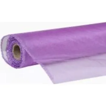 Svatební dekorace Organza třpytivá, barva 5128-TM.FIALOVÁ, 36 cm, 9,1 metrů