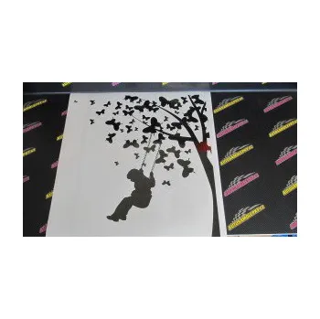 Samolepící dekorace SAMOLEPKA Interiér 006 levá dítě na houpačce (17 - šedá) NA AUTO, NÁLEPKA, FÓLIE, POLEP, TUNING, VLASTNÍ TEXT, TISK, AUTOSAMOLEPKY.cz, POLEPY, OBRÁZEK, LOGO, SAMOLEPKY