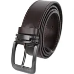 Scorteus Pánský kožený opasek SC 20507/1 tm. hnědý