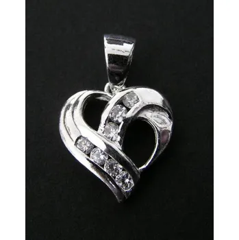 Přívěsek Srdce - varianta 11 - stříbrný přívěsek