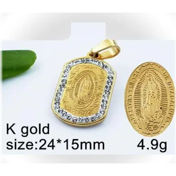 Přívěsek Ocelový přívěsek - 24x12mm - náboženský motiv