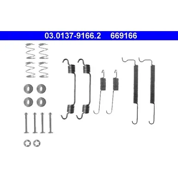 Brzdová čelist Sada příslušenství brzdových čelistí ATE 03.0137-9166.2