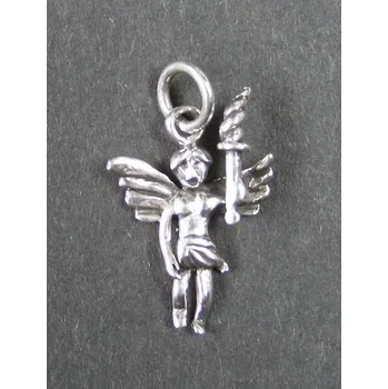 Přívěsek Anděl s pochodní - stříbrný přívěsek / přívěsek ze stříbra