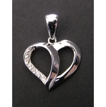 Přívěsek Srdce - varianta 7 - stříbrný přívěsek