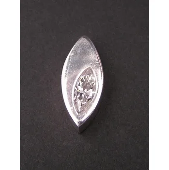 Přívěsek Kapka bílá - stříbrný přívěsek