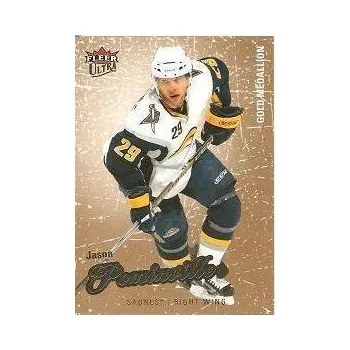 Sběratelská karetní hra paralel karta JASON POMINVILLE 08-09 Fleer Ultra Gold Medallion číslo 18