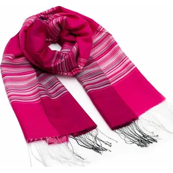 Šála Šála - fuchsiová s pruhy