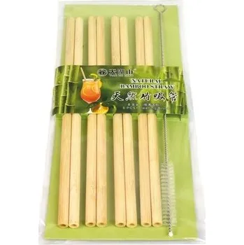 HS Bambusová brčka 8 ks s kartáčkem