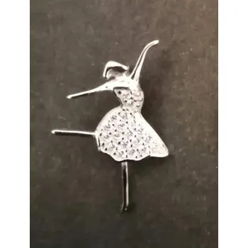 Přívěsek Baletka - stříbrný přívěsek - zdobeno mikrosettingem