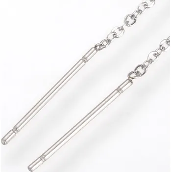 Náušnice Náušnice, nerezová ocel, stříbrná, 98mm, 1 pár (2ks)