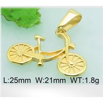 Přívěsek Kolo ve zlaté barvě - ocelový přívěsek