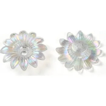 Dětské navlékací korálky Korálky akryl., transparentní, 34mm, 6 ks/ balení