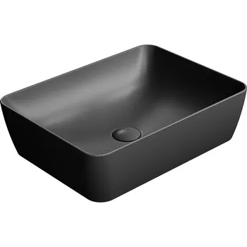 Umyvadlo GSI SAND keramické umyvadlo na desku 50x38 cm, černá mat