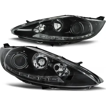 Přední světlomet Tuning Tec Přední světla FORD FIESTA MK7 08.08-09.12 DAYLIGHT ČERNÉ