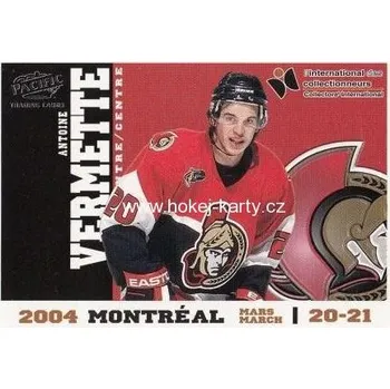 Sběratelská karetní hra insert RC karta ANTOINE VERMETTE 03-04 Pacific Trading Cards Montreal /499