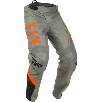 Moto kalhoty F-16 Racing šedo-oranžové off-road kalhoty FLY - 28