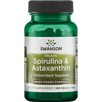 Přírodní produkt Swanson Spirulina & Astaxanthin 120 tbl.