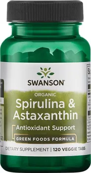Přírodní produkt Swanson Spirulina & Astaxanthin 120 tbl.