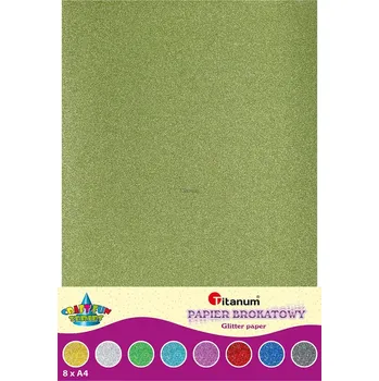 Barevný papír Třpyt. papíry, A4, mix, 8ks/bal.