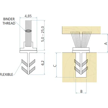 PW 1018 FLEX lišta s kartáčkem s prošitím (12 mm / černá RAL 9005 / 215 cm / 1ks)