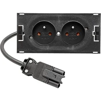 BACHMANN Systém DUE, 2x zásuvka CZ, černý (929.012) - 19.07.0097