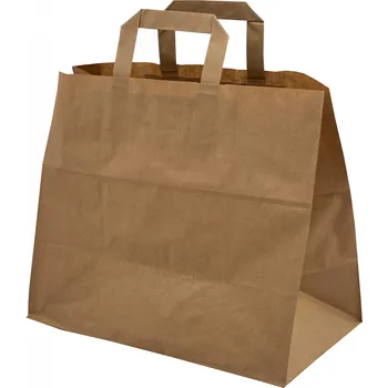 Jednorázové nádobí taška papírová 260x170x250 mm - hnědá (50 ks/balení)