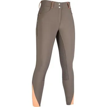 Jezdecké kalhoty HKM Rajtky Lyon HKM, s gripem, dámské, olive green 40