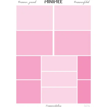 Dětské zboží MINIMEE Papírové samolepky v aršíku A5 růžové obdelníky