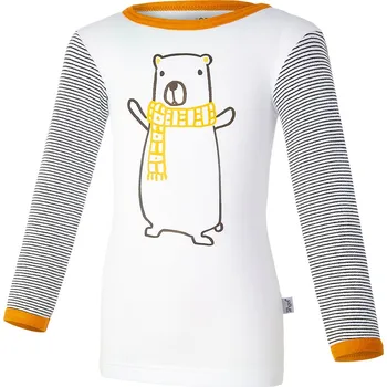 Little Angel Tričko smyk obrázek DR Outlast® - bílá-medvěd/pruh Velikost oblečení: 92