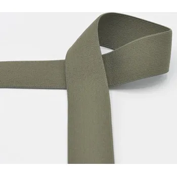 Textilní guma Pruženka khaki, š.30mm