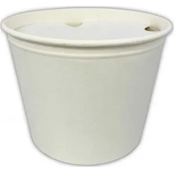 Jednorázové nádobí papírový kyblík s víčkem 2 600 ml (27 ks/balení)