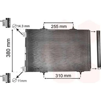 Výparník klimatizace Kondenzátor, klimatizace VAN WEZEL 40005291