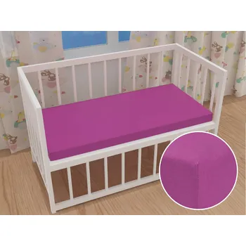 Prostěradlo Dětské jersey napínací prostěradlo do postýlky JR-009 Šeříkové 60 x 120 x 10 cm - do postýlky